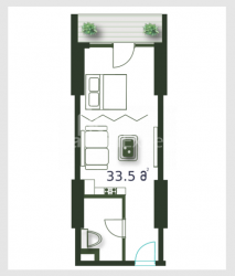 Квартира 33.5 м² - Шерифа Хімшіашвілі, Батумі, Грузія