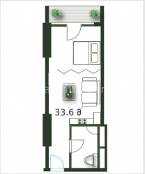 Квартира 33.6 м² - Шерифа Хімшіашвілі, Батумі, Грузія
