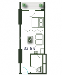 Квартира 33.6 м² - Шерифа Хімшіашвілі, Батумі, Грузія