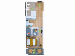Квартира 1-комн 33.5 м² - Шерифа Хімшіашвілі, Батумі