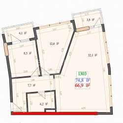 Об'єкт, що будується 55.8 м² - Леха і Марії Качинських, Батумі, Грузія